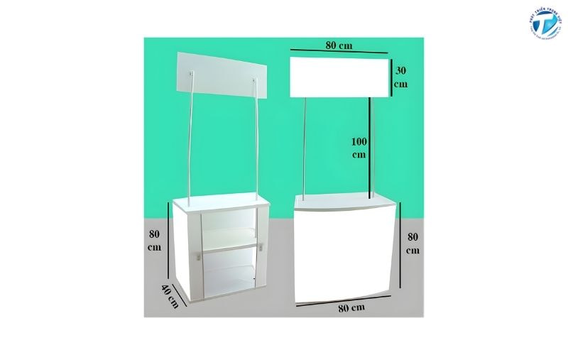 Kích thước booth sampling tiêu chuẩn